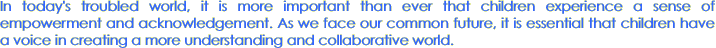 In today's troubled world, it